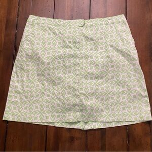 IZOD Green Geometric Design Women's 8 Tennis/Pickelball Skort